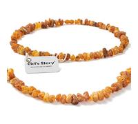 Collier en Ambre pour Chiens et Chats - Ambre Brut de la mer Baltique certifié de qualité supérieure - 23cm