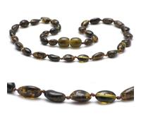 Collier en ambre véritable de la Baltique - Bijou naturel pour femmes, hommes et toute la famille - Collier en pierres précieuses et porte-bonheur - Véritable bijou en ambre - Petits cadeaux de Noël