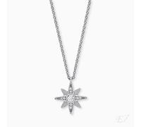 Collier en argent 925 étoile avec zirconium