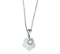 Collier en argent et jade, pendentif en jade, collier en argent sterling avec pendentif en jade naturel for femme, collier tendance en or 22 carats, collier ras du cou à breloque infini, bijoux for fe