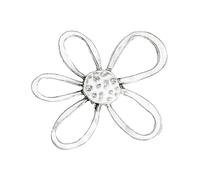 Collier en argent rétro irrégulier avec pendentif fleur pour boucles d'oreilles, colliers, perles creuses, bijoux, travaux manuels, perles irrégulières, taille unique, Comme décrit, Comme décrit