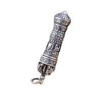 Collier en Argent S925 Retro Fort Gawu Femme Homme Mantra Six Mots Ouvert Personnalité Créative Cadeau Unisex, LJBLEUSK