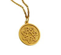 Collier en argent sterling 925, 22 mm | Pendentif nœud celtique - symbole de l'infini avec breloque amour éternel | Bijou spirituel minimaliste, gravure offerte | Plaqué or, fait main | LK_PNK_01529
