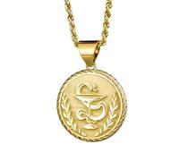 Collier en argent sterling 925, 22 mm|Pendentif symbole de pharmacie|Bijou de remise de diplôme médical|Collier bol|Médaille de pharmacien|Breloque Hygieia|Bijou fait main plaqué or|LK_PNK_0385