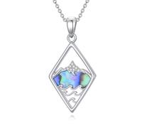 Collier en argent sterling 925 avec pendentif en forme de montagne pour femme