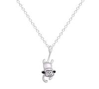 Collier en argent Sterling 925 avec pendentif singe en 3D - pour femmes et filles