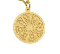 Collier en argent sterling 925, chaîne de 22 mm (18 pouces), nœud Dara (symbole celtique de force et d'unité), bijou irlandais fait main, pendentif unique pour homme ou femme, plaqué or, LK_PNK_01750