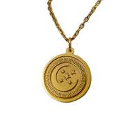 Collier en argent sterling 925, chaîne de 22 mm (18 pouces)|Nyx - Pendentif déesse de la lune fait main|Bijou inspiré de la mythologie grecque|Charme lunaire|Céleste|Bijou plaqué or|LK_PNK_1597