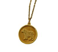 Collier en argent sterling 925, chaîne de 22 mm (18 pouces) | Pendentif ours - faune sauvage | Bijou totem animal fait main | Breloque minimaliste | Inspiration nature | Bijou plaqué or | LK_PNK_01617