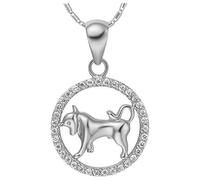 Collier en Argent Sterling 925, Ensemble de Douze Constellations, Pendentif Taureau, Micro-Ensemble Constellation