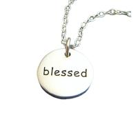 Collier en argent sterling 925, pendentif porte-bonheur. Bijou discret et inspirant. Citation, devise et affirmation positive. Mot simple. Foi. Cadeau pour elle.|Chaîne de 45 cm|Plaqué argent|_2528