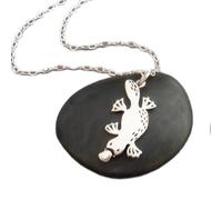 Collier en argent sterling 925 représentant un ornithorynque à petit bec de canard|Pendentif animal aquatique d'eau douce, rivière, océan, mer|Charme nature|Cadeau|Chaîne de 45 cm|Plaqué argent|_3090