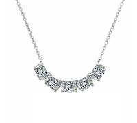 Collier en argent sterling avec pierre Mosan en forme d'œufs de pigeon coréens pour femme - Zircone en forme d'œuf de 10,2 x 15,2 cm