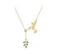 Collier en argent sterling de salutation colibri - collier à pendentif minimaliste en argent sterling 925 pour femme, chaîne réglable