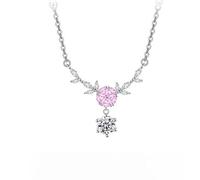 Collier En Argent Sterling S925 pour Femme Orné D'Un Pendentif Fleur En Topaze et Zircon Cubique. Bijou Idéal pour Les Mariages et Les Mariées. Cadeau Parfait pour Une Mariée. Hibiscus D'Octobre