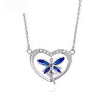 Collier en Argent Sterling S925 Vêtements Pour Femmes Est Simple Esprit D'Amour Chaîne Clavicule Tempérament Rétro Élégant Cadeau D'Anniversaire Créatif, LJBLEUSK