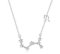 Collier en argent sterling Scorpion collier Constellation pendentif, 12 horoscope signe collier oct-nov cadeaux d'anniversaire pour femmes filles, chaîne de bijoux étoile astrologie Constellation 18 "
