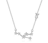 Collier en argent sterling Taurus collier pendentif Constellation du zodiaque, 12 horoscope avril-mai cadeaux d'anniversaire pour femmes filles, chaîne de bijoux étoile astrologie Constellation 18