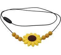 Collier en Caoutchouc de Dents en Silicone de Tournesol Collier de Bâtons Molaires avec Pendentif à Croquer pour Enfants Attractive