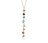 Collier en cristal goutte - Équilibre, beauté et énergie, collier bohème en cristal coloré, absorbe les énergies négatives, bijoux en pierres énergétiques de méditation pour femme, avec coffret cadeau
