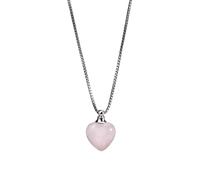 Collier En Cristal Naturel pour Hommes et Femmes, Pendentif Cœur, Diffuseur D'Huiles Essentielles, Bouteille De Parfum, Chaîne Ras Du Cou, Énergie Reiki, Pierres Précieuses, Bijoux Cadeaux, Quar