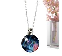 Collier en cristal - Pendentif étoile galaxie, boule de cristal céleste, bijou étoile de l'espace | Collier pour la Saint-Valentin, son anniversaire, amant de l'espace, meilleurs amis, filles, épouse