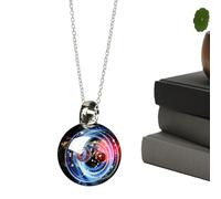 Collier en cristal - Pendentif étoile galaxie, boule de cristal céleste, bijou étoile de l'espace | Collier pour la Saint-Valentin, son anniversaire, amant de l'espace, meilleurs amis, filles, épouse