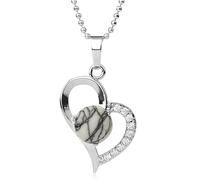 Collier en Cristal Picasso Noir pour Femmes Et Hommes,Breloque en Forme de Cœur en Zircon Avec Chaîne en Argent,Pendentif Rond en Pierre Précieuse,Amulette Chork,Bijoux Cadeaux pour Filles,Anniver