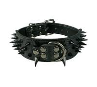 Collier en Cuir clouté à Pointes Pointues de 5 cm de Large pour Chien, réglable, pour Pitbull, Bouledogue, Grand Chien, pour Chiens de Taille Moyenne et Grande, Boxer, SML, XL