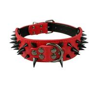 Collier en Cuir clouté à Pointes Pointues de 5 cm de Large pour Chien, réglable, pour Pitbull, Bouledogue, Grand Chien, pour Chiens de Taille Moyenne et Grande, Boxer, SML, XL