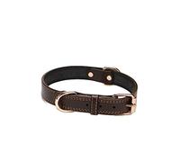 Collier en Cuir de Chien Moyen réglable créatif Couleur de Conception Simple Couleur de café matériau Microfibre Confortable pour Une Utilisation Quotidienne présente pour