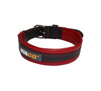 YAGO Collier en Cuir et Souple et Réglable pour moyen chien taille M 3443 cm
