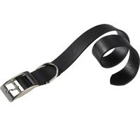 Collier en cuir NATURAL C 43cm x 20mm, noir FP 1pc