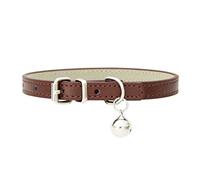 Collier en cuir PU pour chien et chat Collier à clochette pour chien Doré