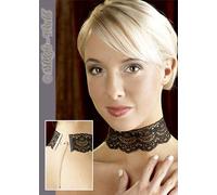 Collier En Dentelle Douce Avec Fermeture Métallique Brillante Noir