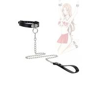 Collier en Fer, Collier en Cuir Souple pour Animaux De Compagnie, éQuipement De Fitness RéGlable Multifonctionnel - H30