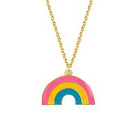 Collier en forme d'arc-en-ciel avec fierté arc-en-ciel LGBT - Cadeau de fierté arc-en-ciel, Or (Pansexual Rainbow Shape)