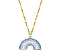 Collier en forme d'arc-en-ciel avec fierté arc-en-ciel LGBT - Cadeau de fierté arc-en-ciel, Or (Transgender Rainbow Shape)