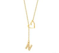 Collier en forme de cœur avec 26 lettres - Design cuivre - Complète sans effort votre collection de bijoux (U)