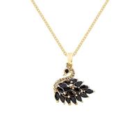 Collier en forme de cygne élégant et réglable avec pendentif éblouissant pour femme