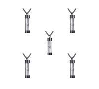 Collier en forme de sablier en acier inoxydable pour cendres Noir, 19.5x24.5mm, Polyester, comme description