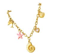 Collier en forme d'étoile de mer et de coquillage mettant en valeur l'individualité et les styles, idéal pour les tenues sur le thème de la nature et les occasions décontractées