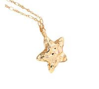 Collier en forme d'étoile plissée incrustée de diamants, simple et tendance, adapté à toutes sortes de tenues