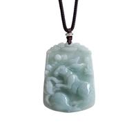 Collier en Jade Naturel avec Douze Animaux du Zodiaque, amulette du Zodiaque, Pierre de Naissance, Cadeau d'anniversaire