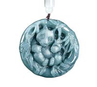 Collier en jade pour homme, jadéite naturelle, trésor national, panda, pendentif tridimensionnel, graine de jade glutineux, cadeau souvenir, offrez-lui un cadeau