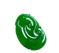 Collier en jade pour homme, pendentif émeraude naturelle, roi des glaces, breloque porte-bonheur verte avec certificat inclus, bijou unisexe chaîne en argent, offrez-lui un cadeau