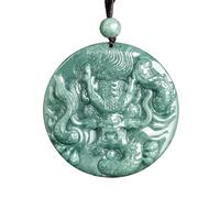 Collier en jade pour homme, pendentif en jadéite naturelle du zodiaque dominant le Roi dragon en jade exquis de luxe fait à la main, bijoux tendance, offrez-lui un cadeau