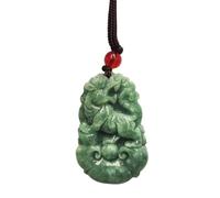 Collier en jadéite du zodiaque chinois, pierre précieuse fine de qualité A, douze signes du zodiaque fabriqués par des animaux du zodiaque - Collier avec amulette (tigre)