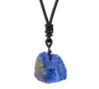 Collier en lapis-lazuli - et bijoux de la collection minérale | Pendentif en pierre naturelle avec chaîne réglable, favorise l'énergie positive, l'équilibre et la pleine conscience