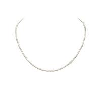 Collier en or 14 carats AAA avec perles de culture d'eau douce blanches nouées en soie de 45,7 cm - Taille et fermoir au choix - Couleur dorée, Perle, Non connu